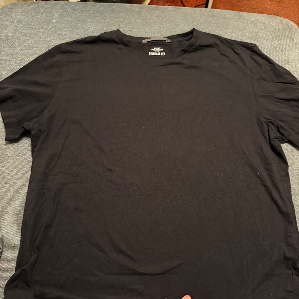 HM LOGG Mens Original Tee Black Short Sleeve Crewneck T-Shirt Size XL